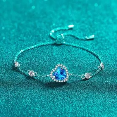 1 Carat Moissanite 925 Sterling Silver Bracelet