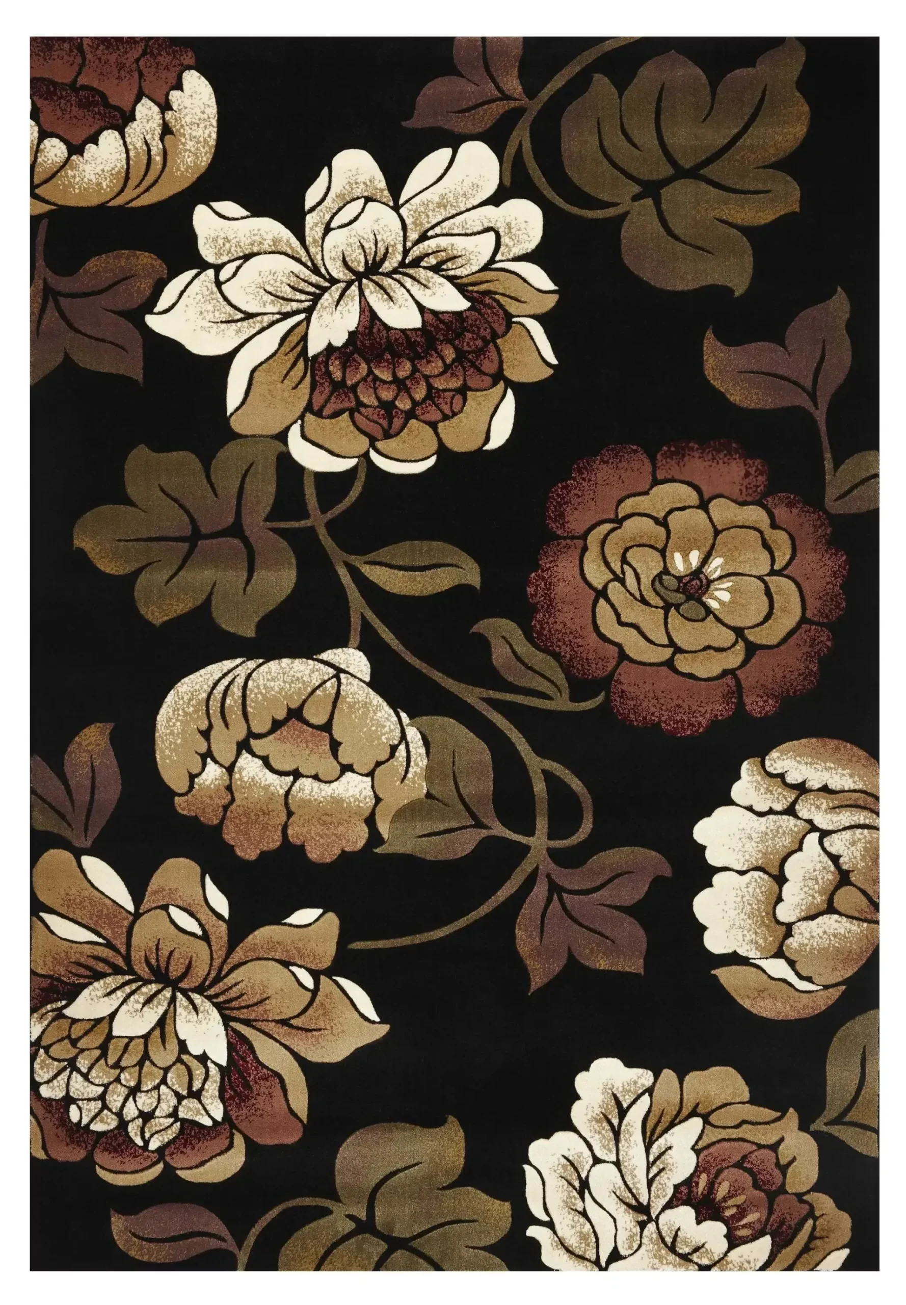 1′ X 2′ Black Polypropylene Area Rug