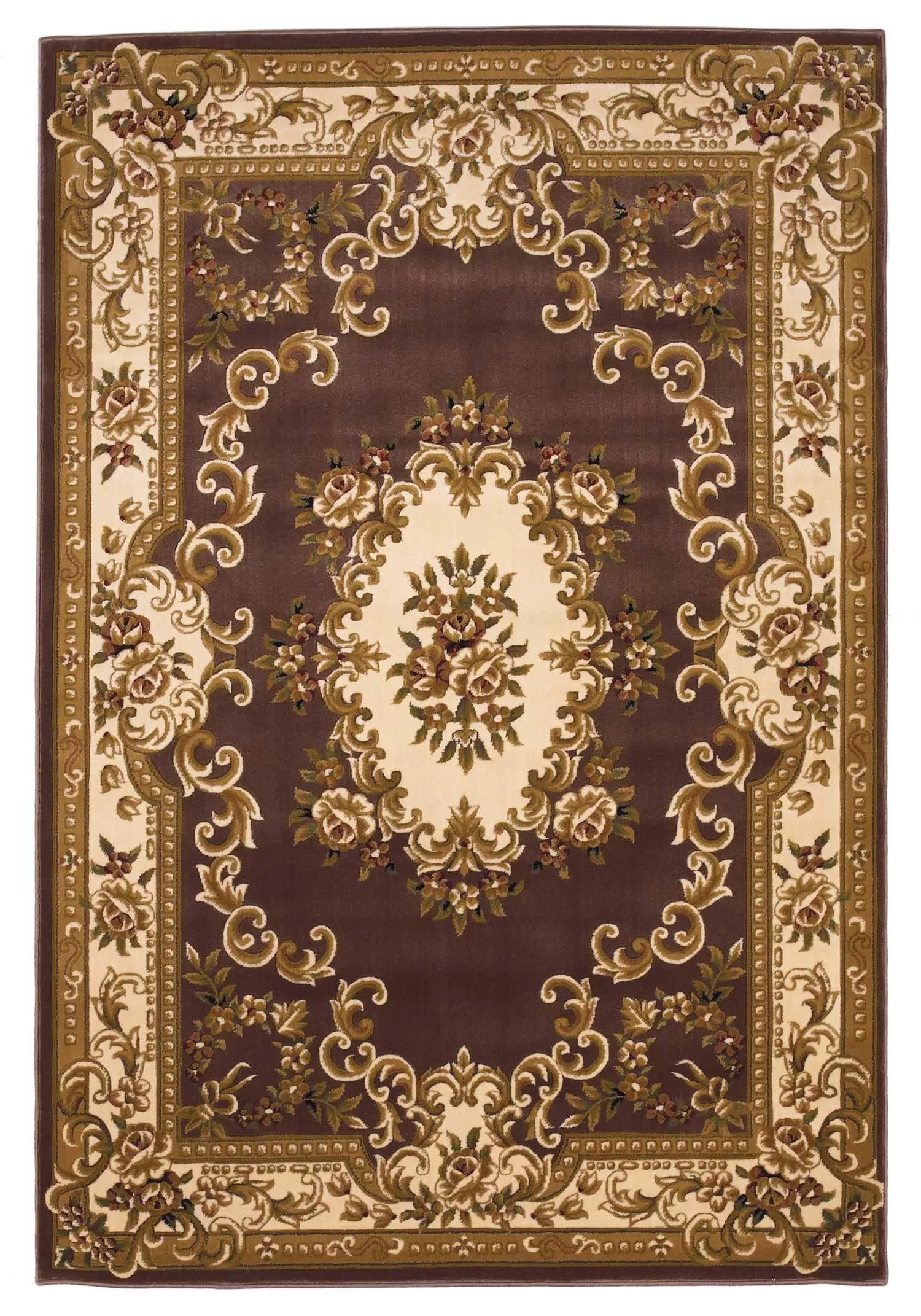1′ X 2′ Polypropylene Plum Or Ivory Area Rug