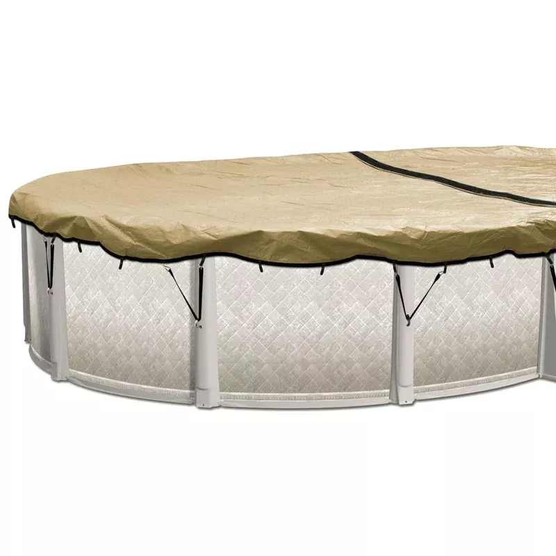 10-Year HPI Ultimate Winter Pool Cover for 16′ x 26′ Oval Pools (Cover Size 20′ x 30′) Made In America