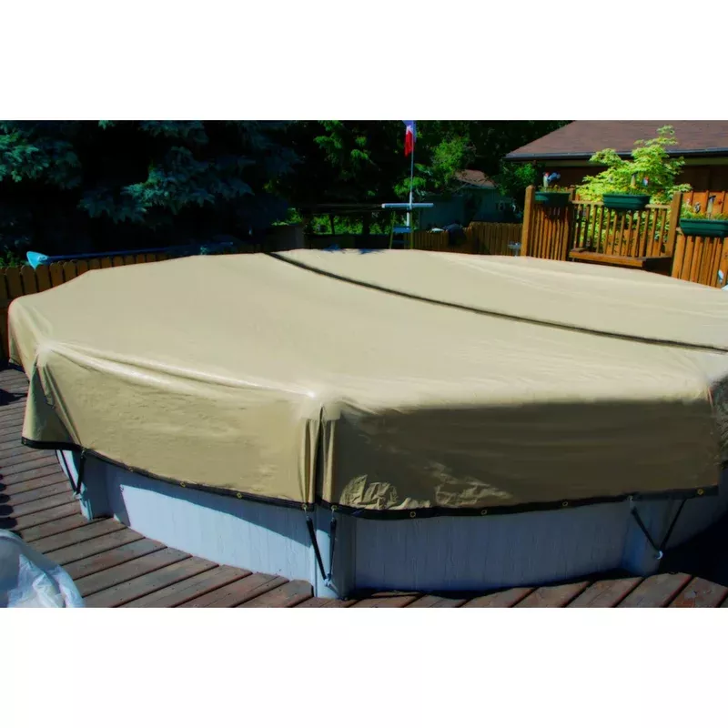 10-Year HPI Ultimate Winter Pool Cover for 18′ Round Pools (Cover Size 22′) Made In America