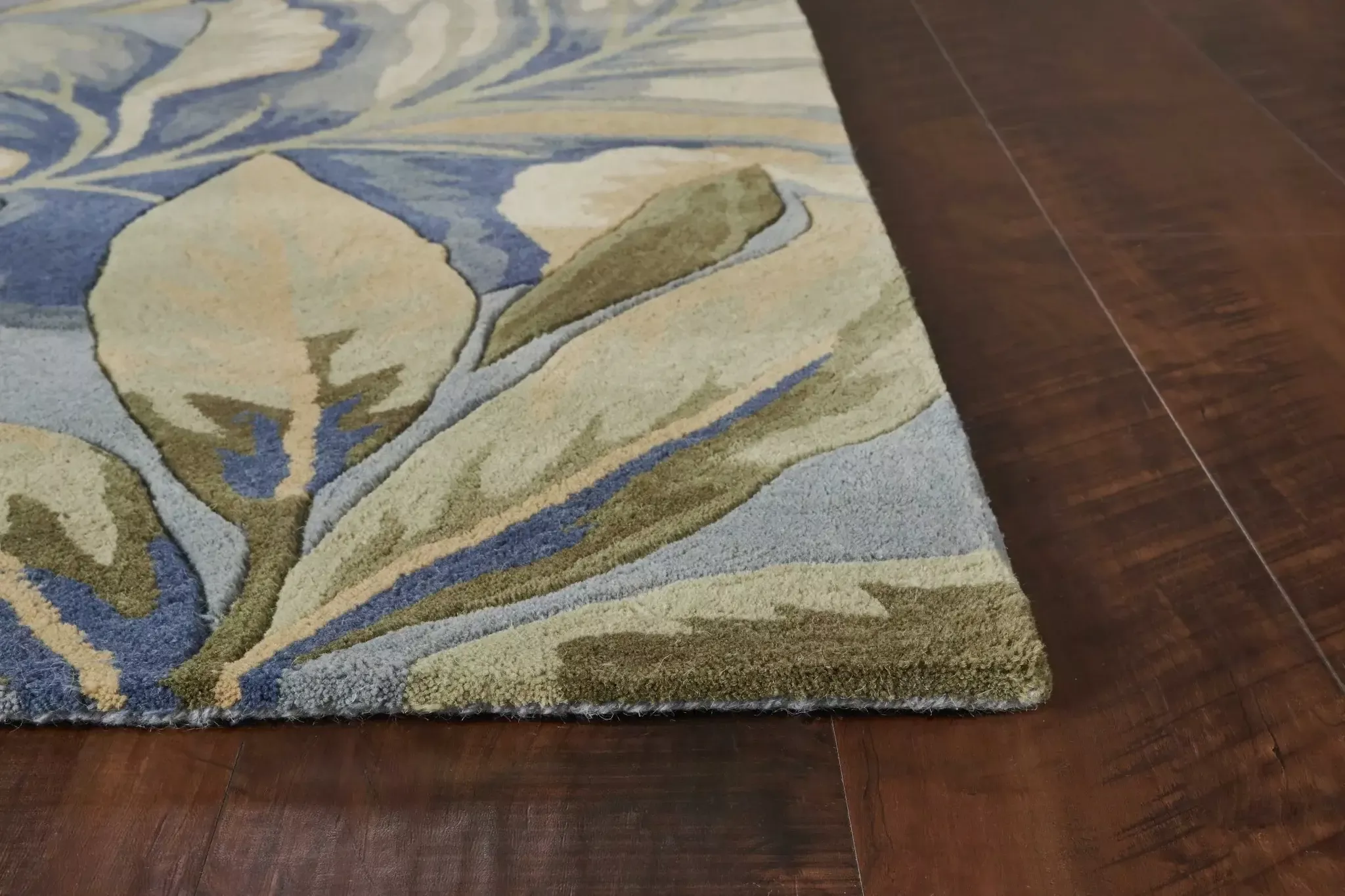 102 X 138 Blue Wool Rug
