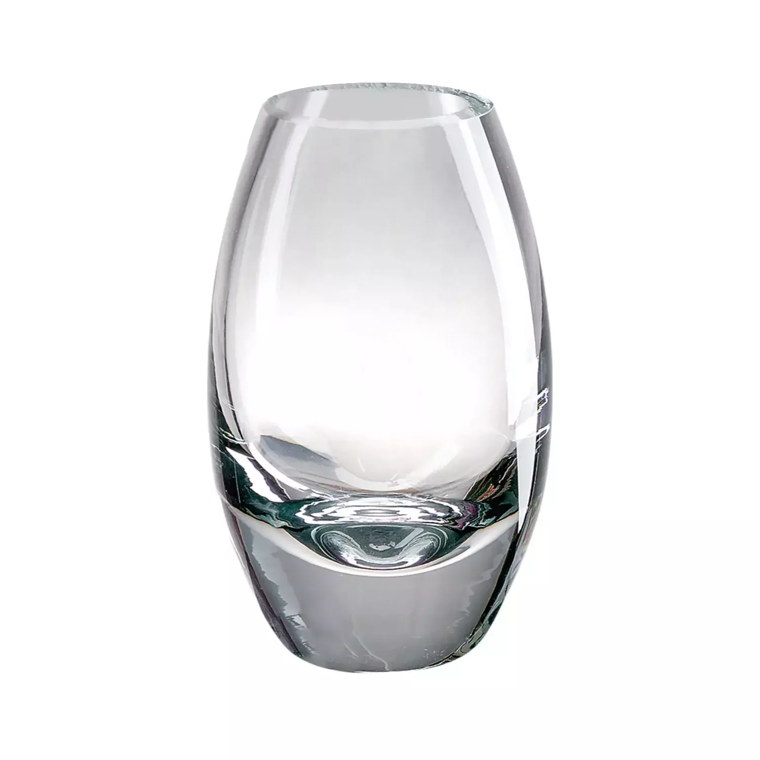 11″ Clear Lead Free Crystal Oval Table Vase