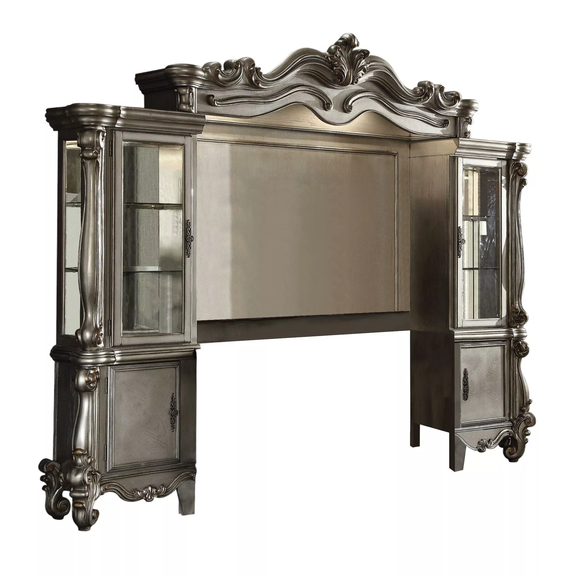 118″ Platinum Solid Wood Floating Mount Entertainment Center