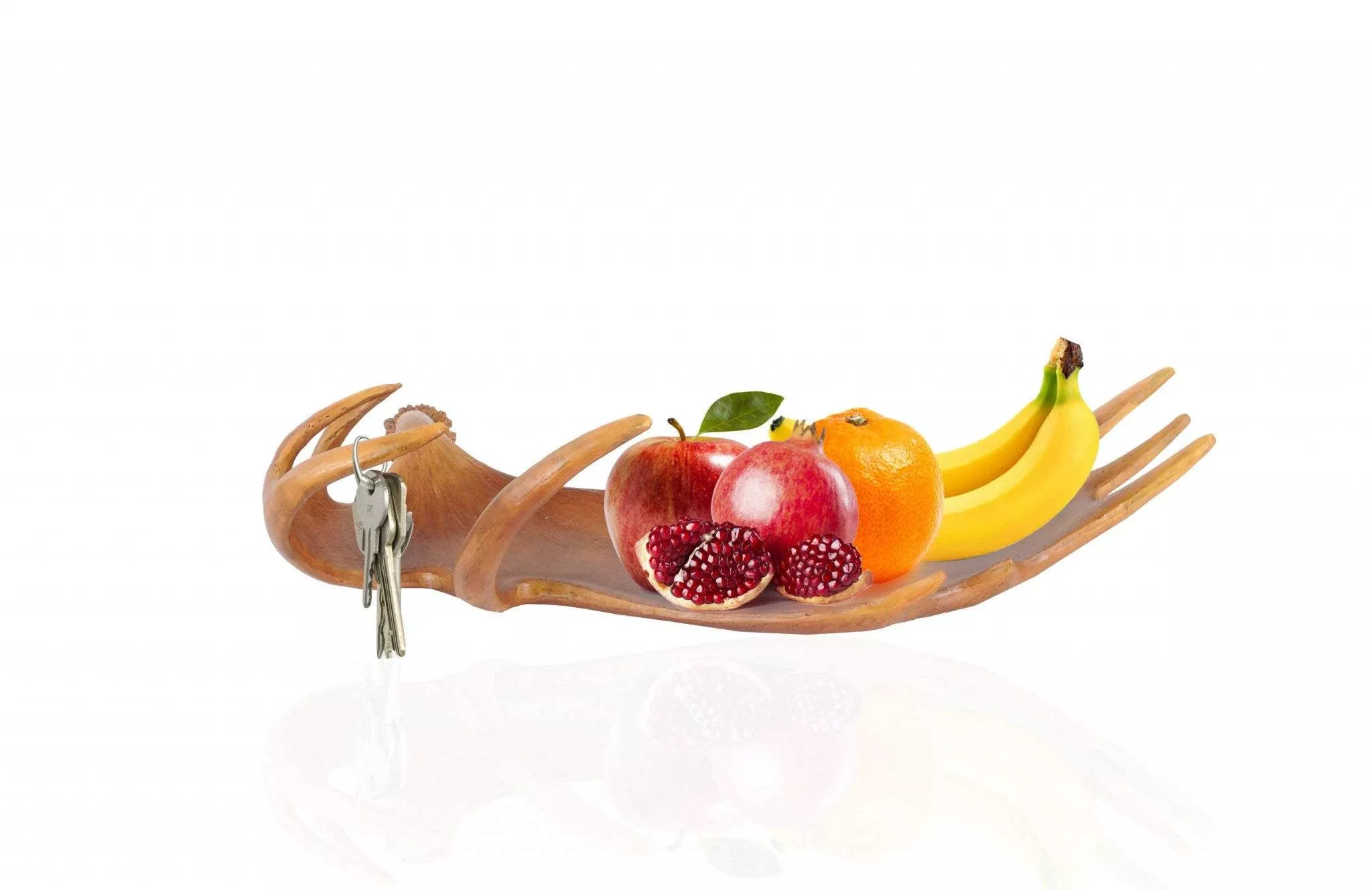 12" Brown Antler Resin Serving Tray