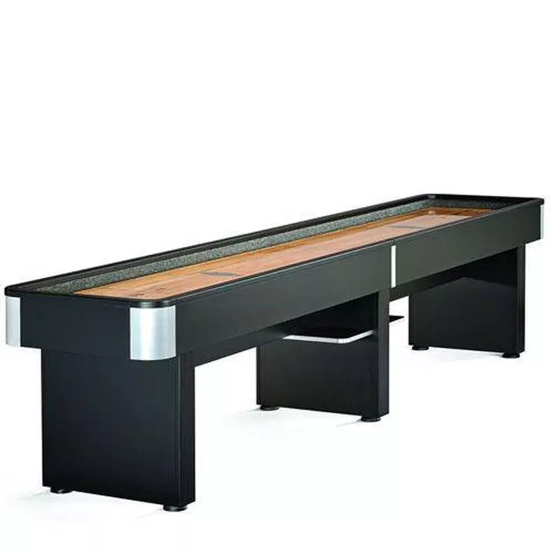 12′ Delray Shuffleboard Table – Matte Black