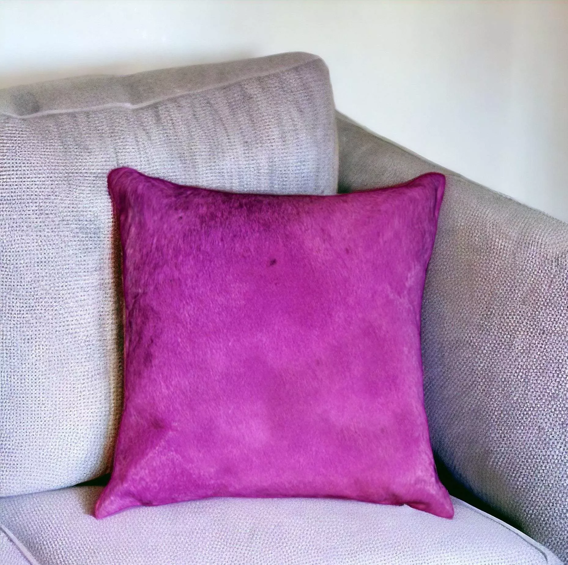 12 X 20 Purple Cowhide Throw Pillow
