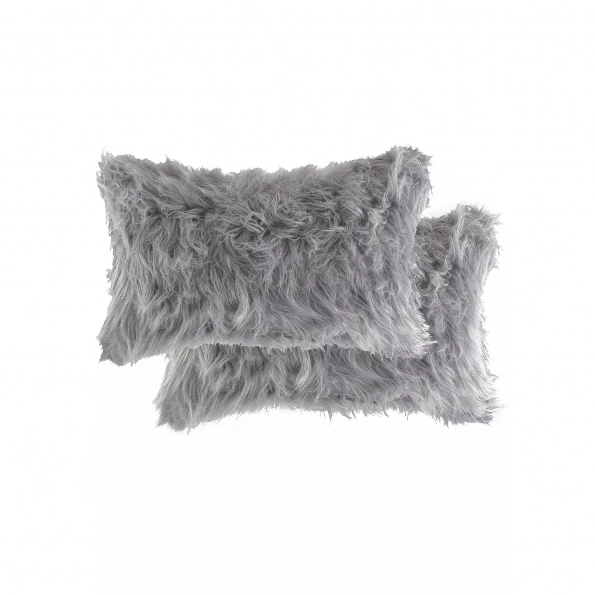 12" X 20" X 5" Gray FauxPillow 2 Pack