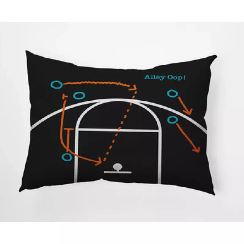 14 x 20 Black & White Alley Oop Rectangular Outdoor Throw Pillow | Pool Central