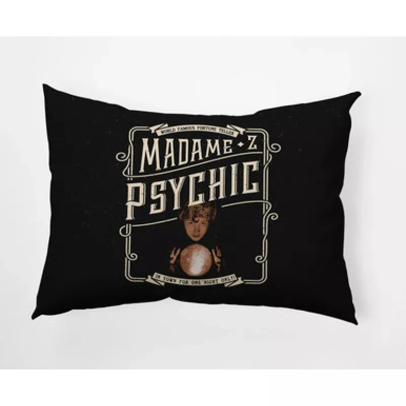 14 x 20 Black & White Madame Psychic Rectangular Outdoor Throw Pillow | Pool Central