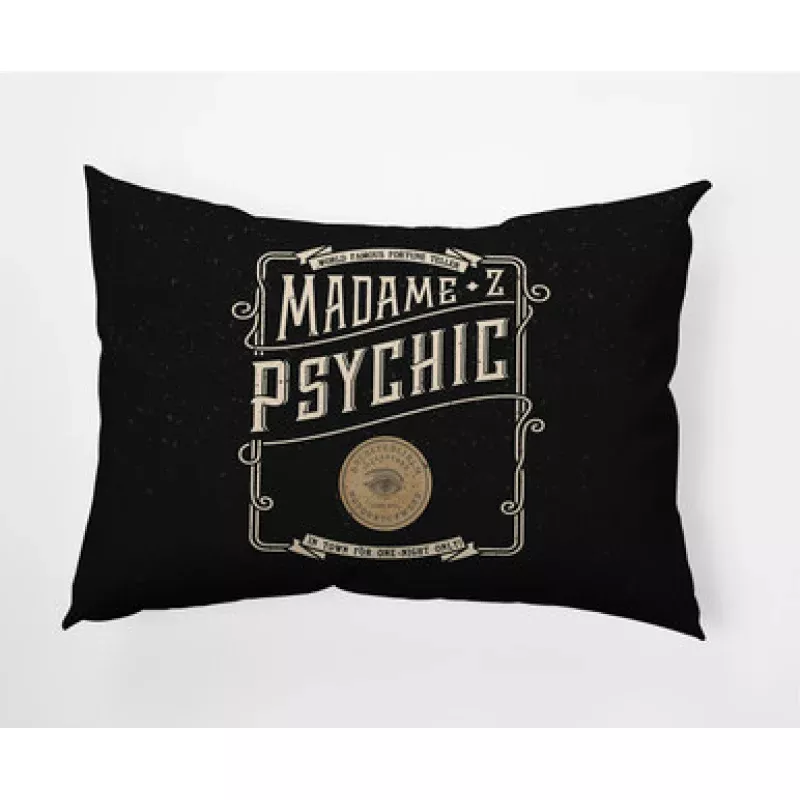 14 x 20 Black & White The Psychic Eye Rectangular Outdoor Throw Pillow | Pool Central
