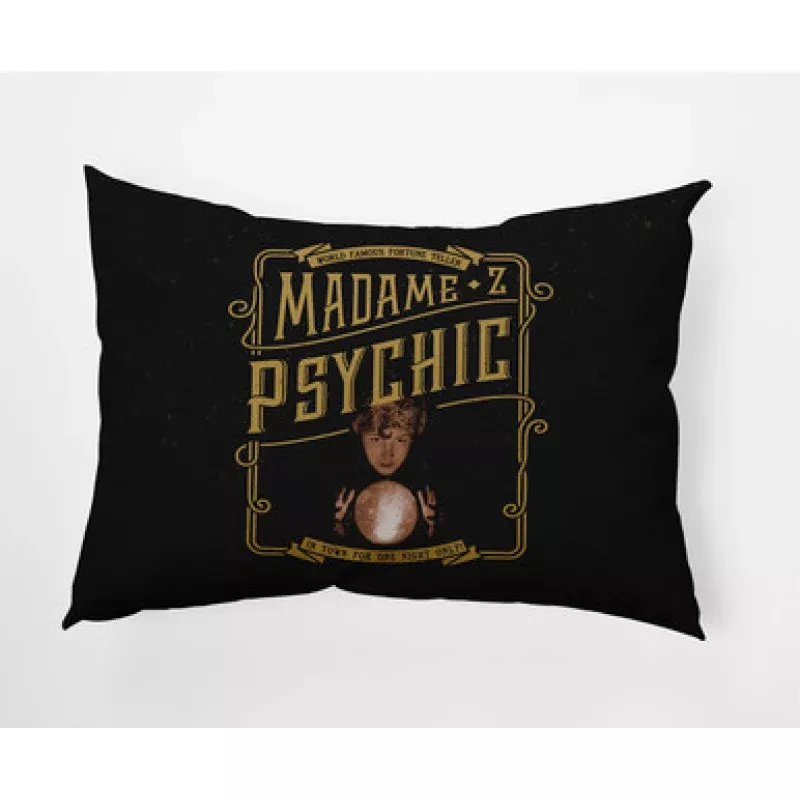 14 x 20 Black & Yellow Madame Psychic Rectangular Outdoor Throw Pillow | Pool Central