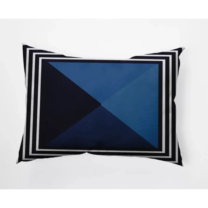 14 x 20 Blue & White Nautical Angles Rectangular Outdoor Throw Pillow | Pool Central