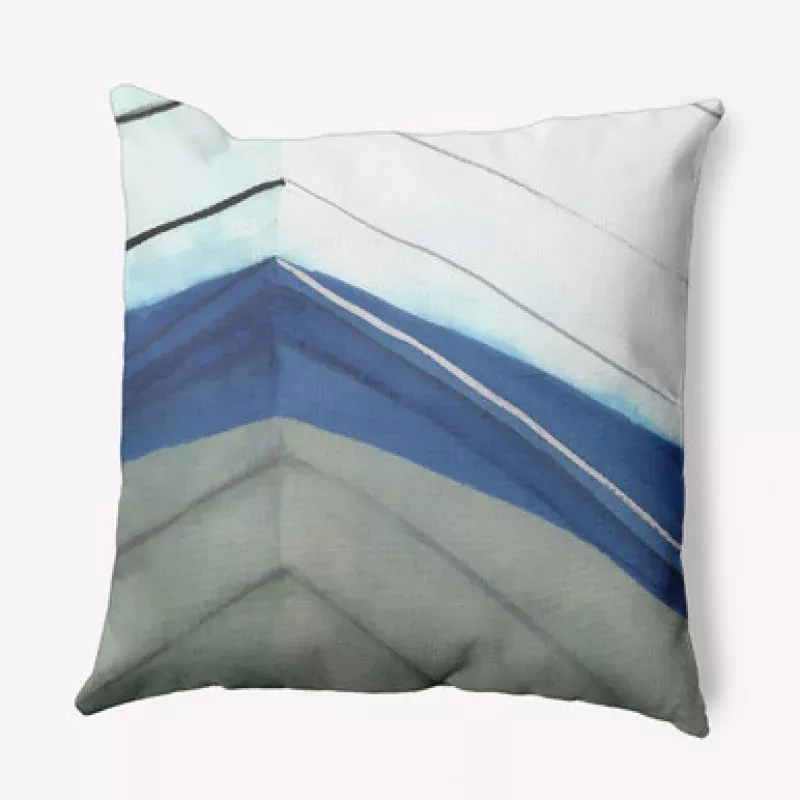 14 x 20 Gray & Blue Boat Bow Left Rectangular Outdoor Throw Pillow | Pool Central