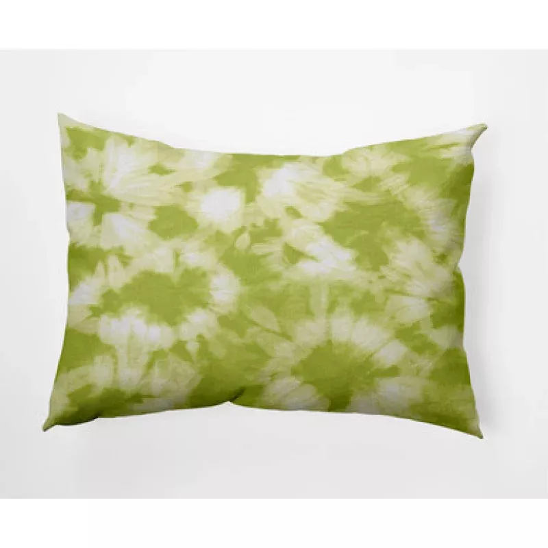 14 x 20 Green & White Chillax Rectangular Outdoor Throw Pillow | Pool Central