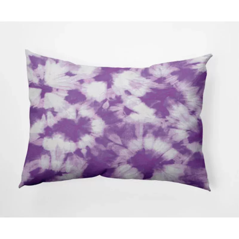 14 x 20 Purple & White Chillax Rectangular Outdoor Throw Pillow | Pool Central