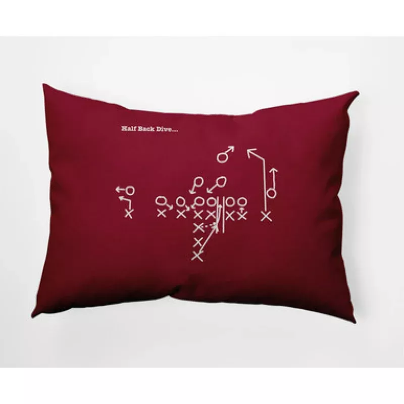 14 x 20 Red & White Half Back Dive… Rectangular Outdoor Throw Pillow | Pool Central
