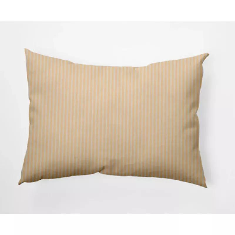 14 x 20 Yellow & White Ticking Stripe Rectangular Outdoor Throw Pillow | Pool Central
