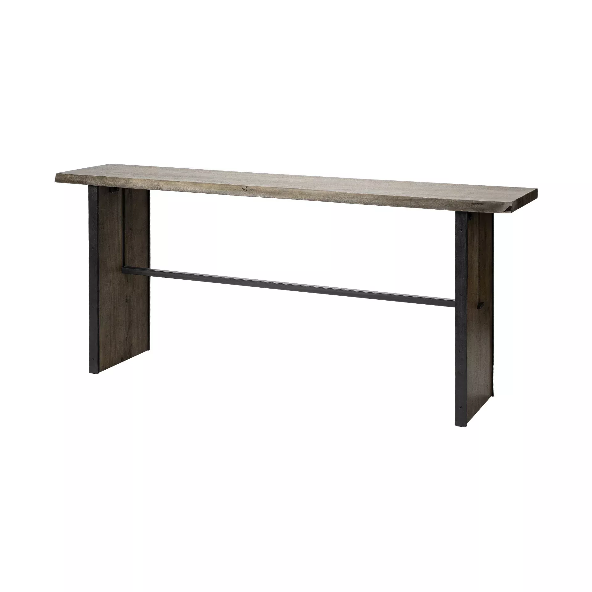 16" Brown Solid Wood Solid Console Table