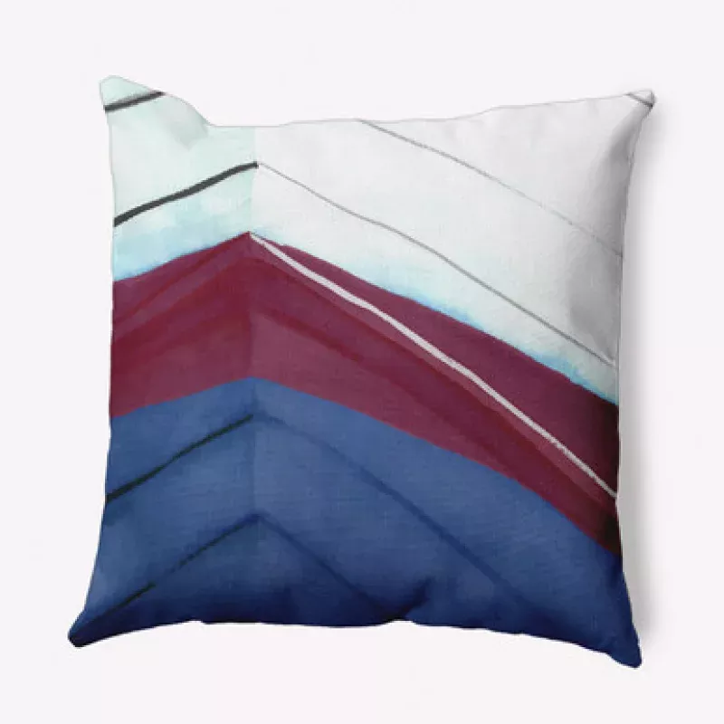 16 x 16 Blue & Red Boat Bow Left Outdoor Throw Pillow | Pool Central