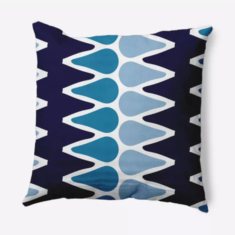 16 x 16 Blue & White Picks Outdoor Throw Pillow | Pool Central