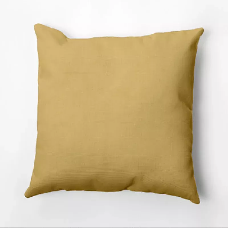 16 x 16 Gold Solid Square Outdoor Throw Pillow | Pool Central