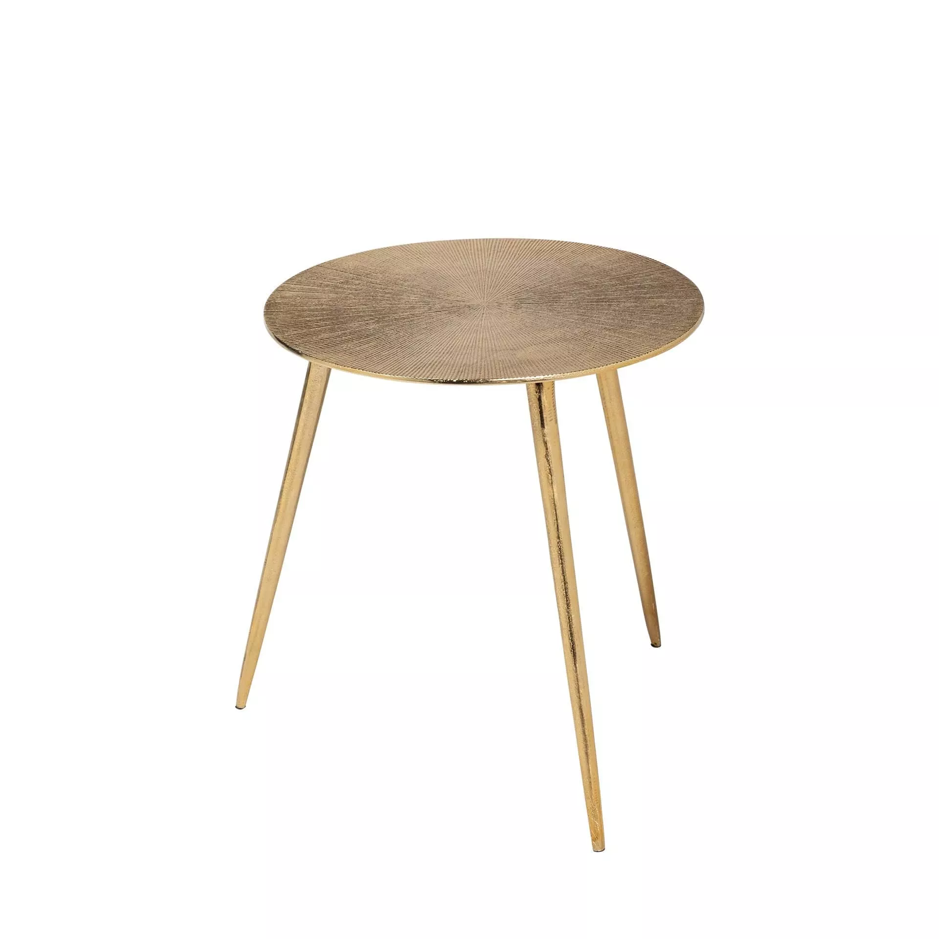 17" Gold Metal Round End Table