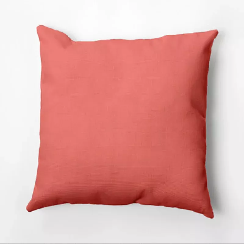 18 x 18 Orange Square Outdoor Throw Pillow | Pool Central