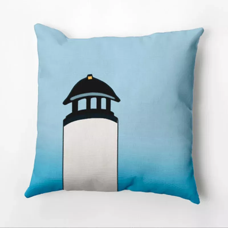 20 x 20 Blue & White Safe Harbor Outdoor Throw Pillow | Pool Central