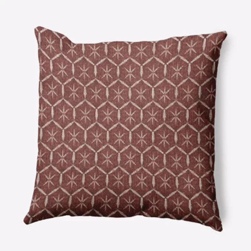 20 x 20 Brown & White Tufted Square Throw Pillow | Pool Central