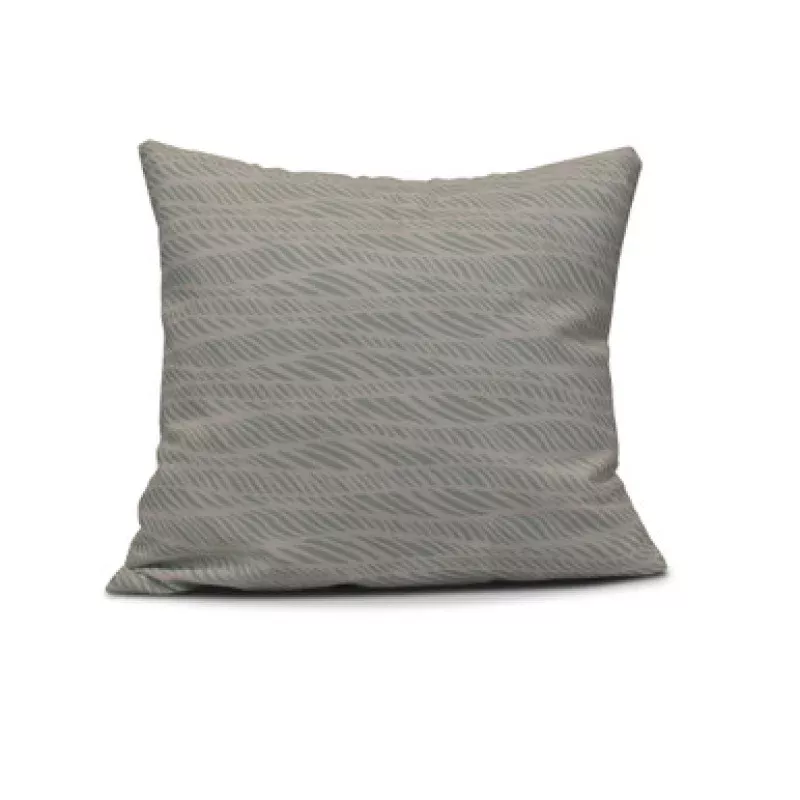20 x 20 Green & Gray Rolling Waves Square Outdoor Throw Pillow | Pool Central