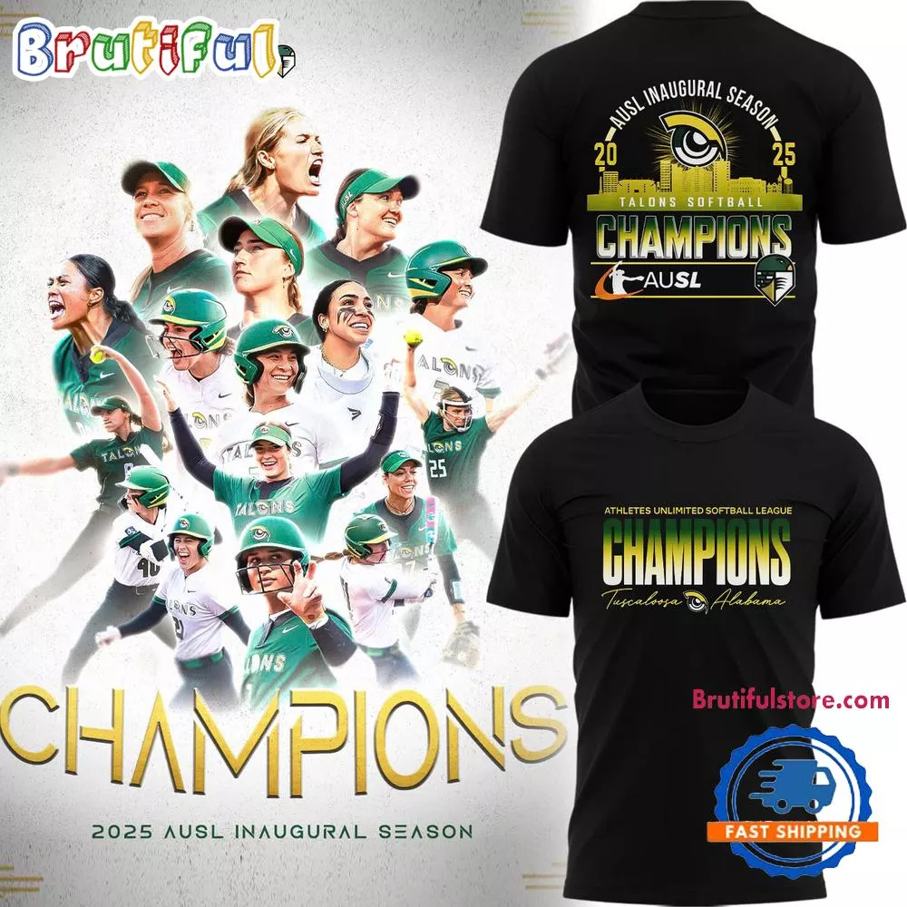 2025 AUSL Inaugural Season Champions Talons Softball 3D Shirt