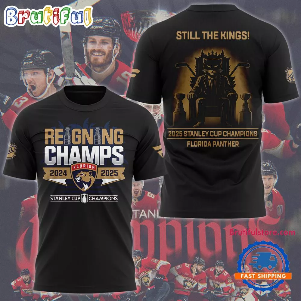 2025 Stanley Cup Champions Florida Panthers Still The Kings Black Shirt