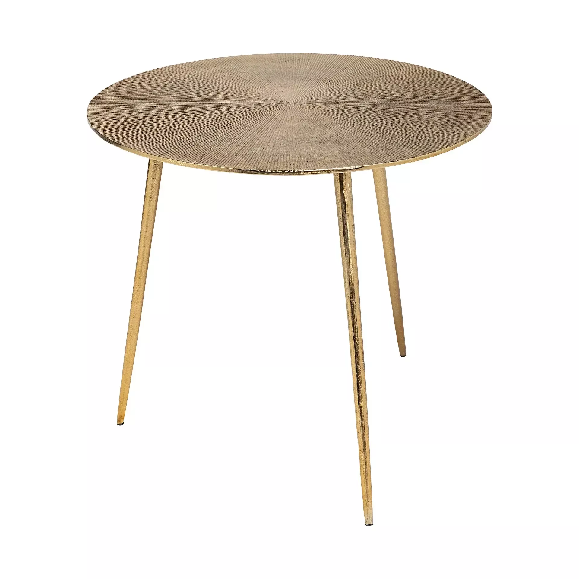 21" Gold Metal Round End Table