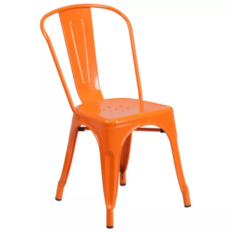 33 Orange Commercial Grade Stackable Dining Chair | Pool Central