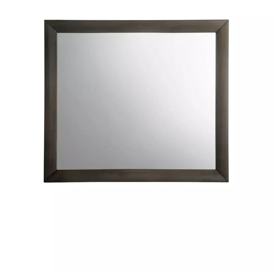 35" Gray Oak Framed Accent Mirror