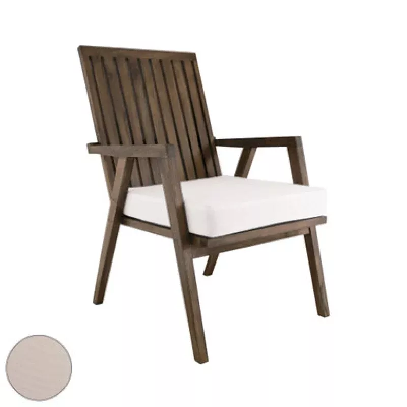 4 Solid Beige Outdoor Armchair Cushion | Pool Central