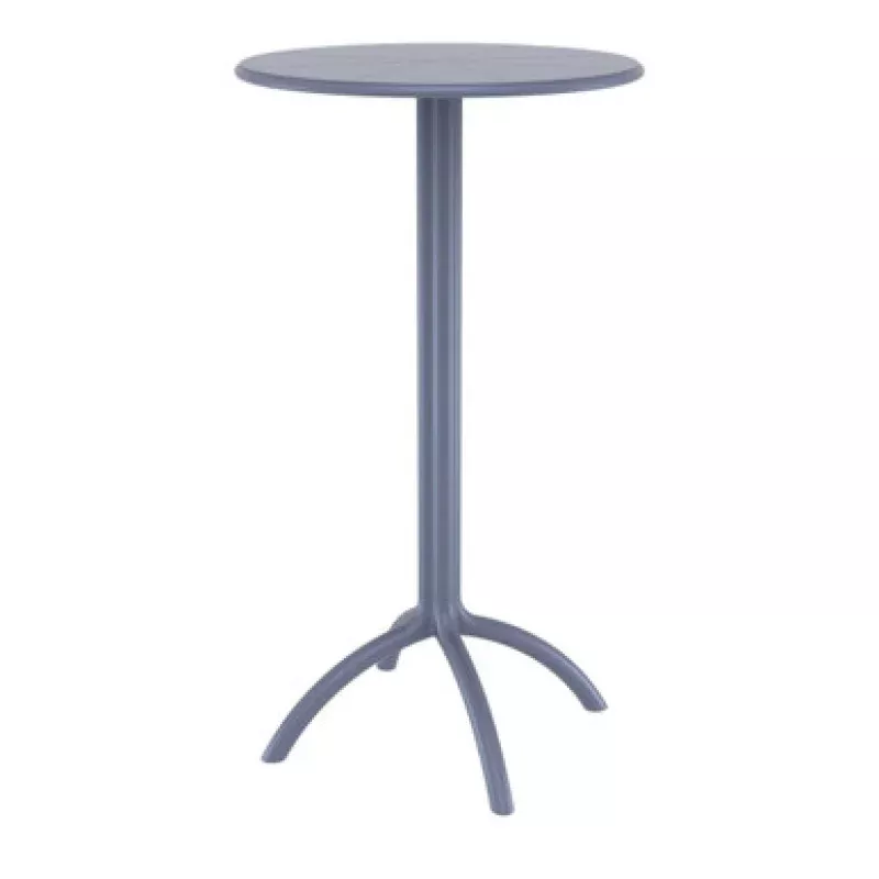42.5 Gray Durable Round Outdoor Patio Bar Table | Pool Central