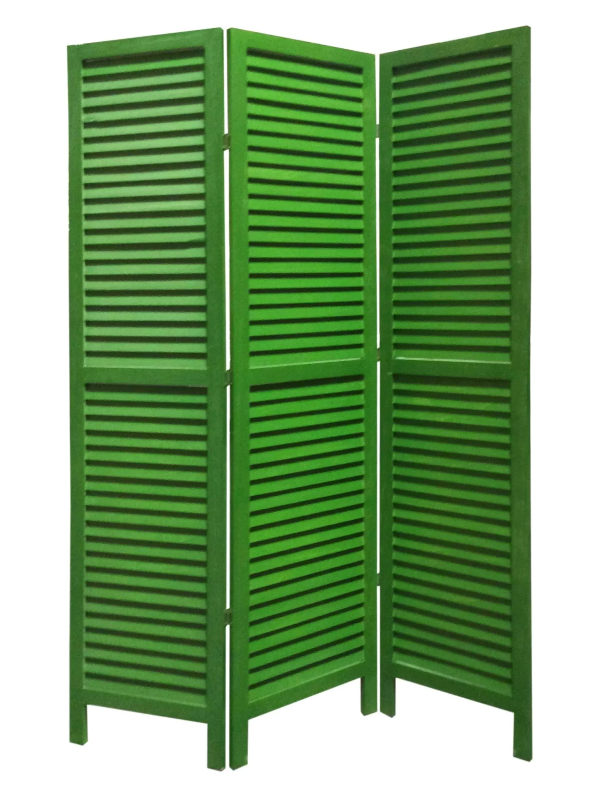 48″ X 67″ Green Wood Shutter Screen