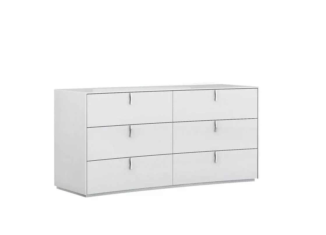 62" X 19" X 30" WhiteDresser