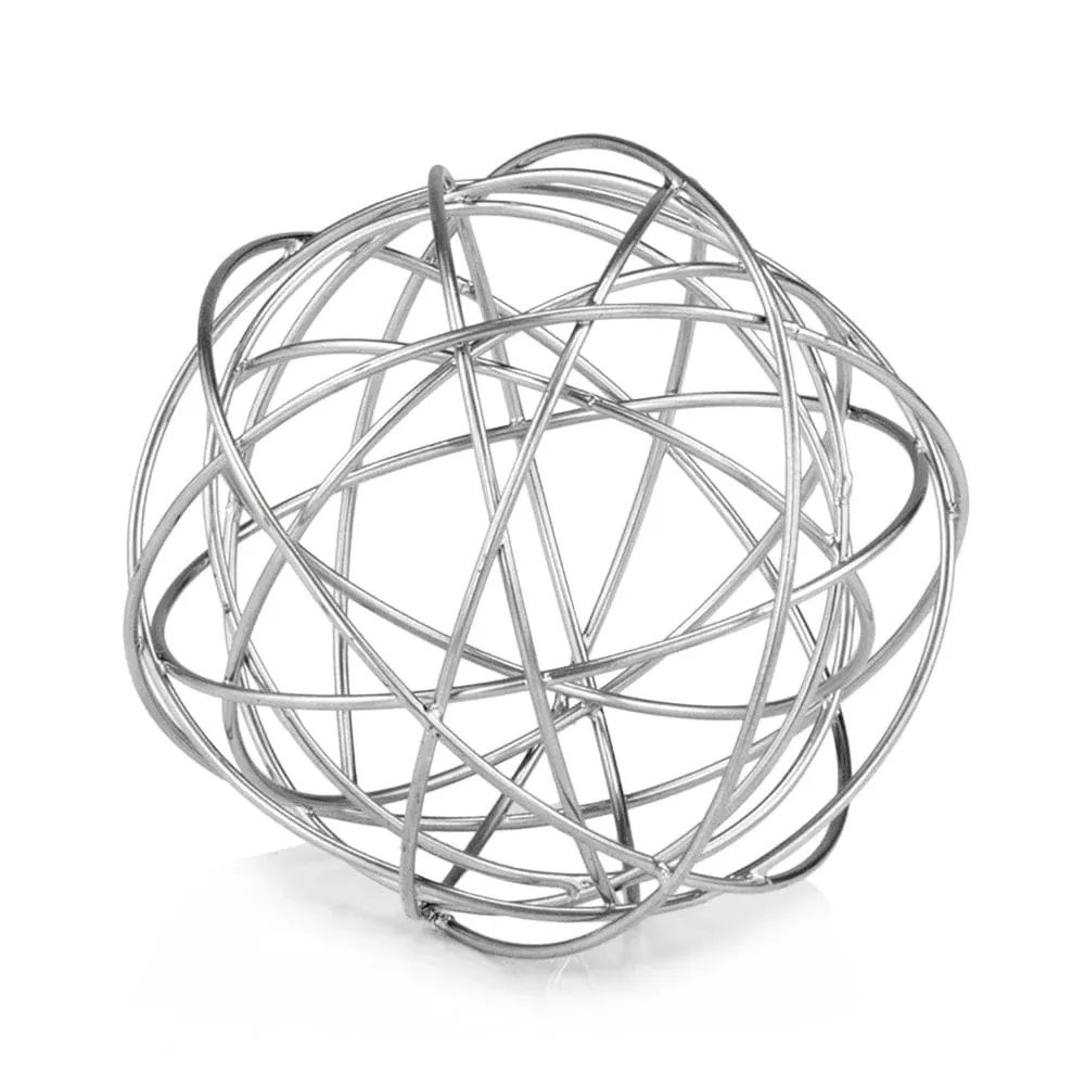 7" X 7" X 7" Silver Large Wire Sphere