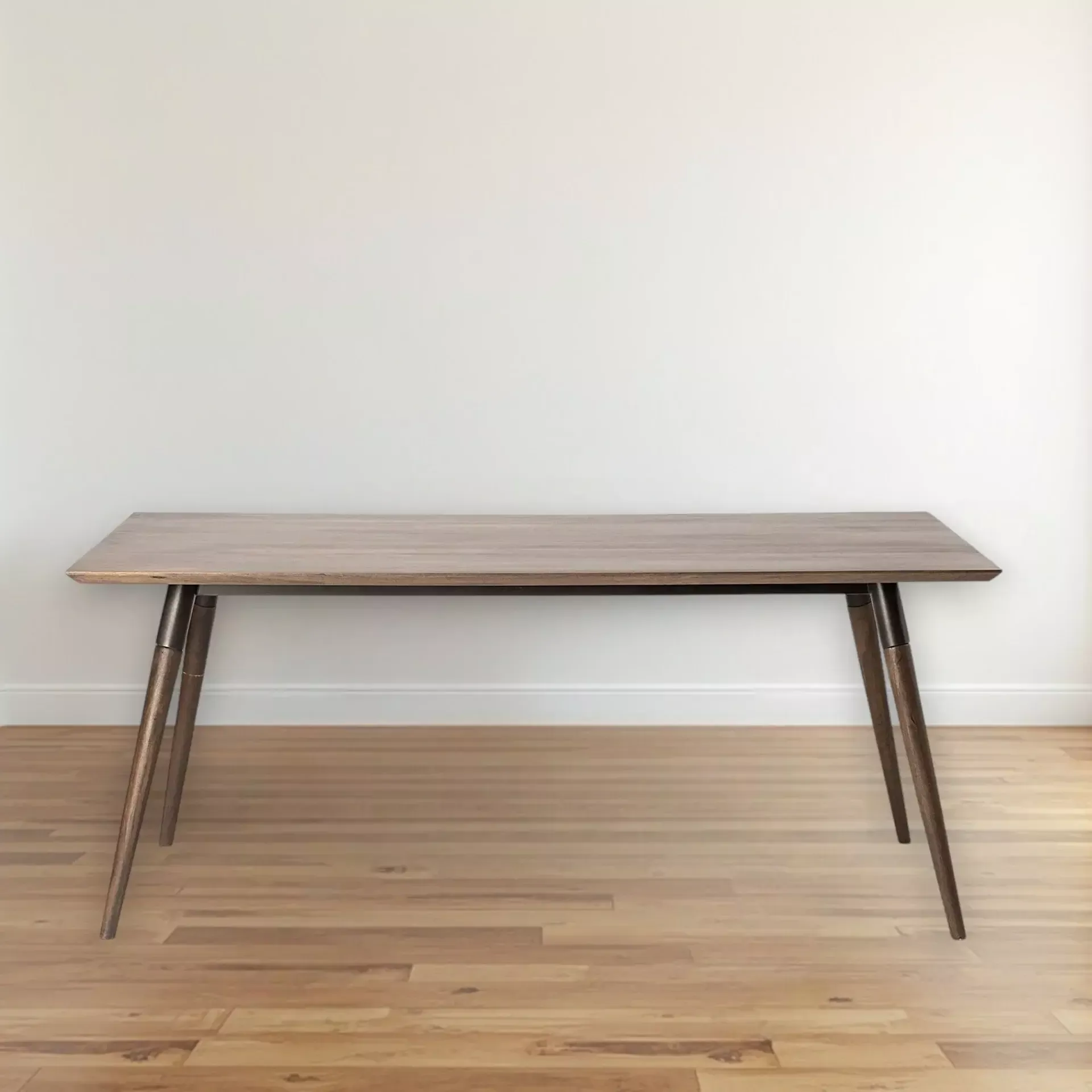 72" Dark Brown Solid Wood Dining Table