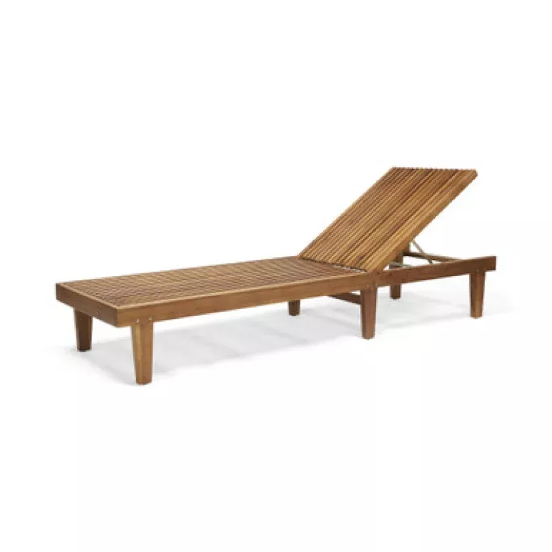 78.75 Brown Traditional Outdoor Patio Rectangular Chaise Lounge | Pool Central