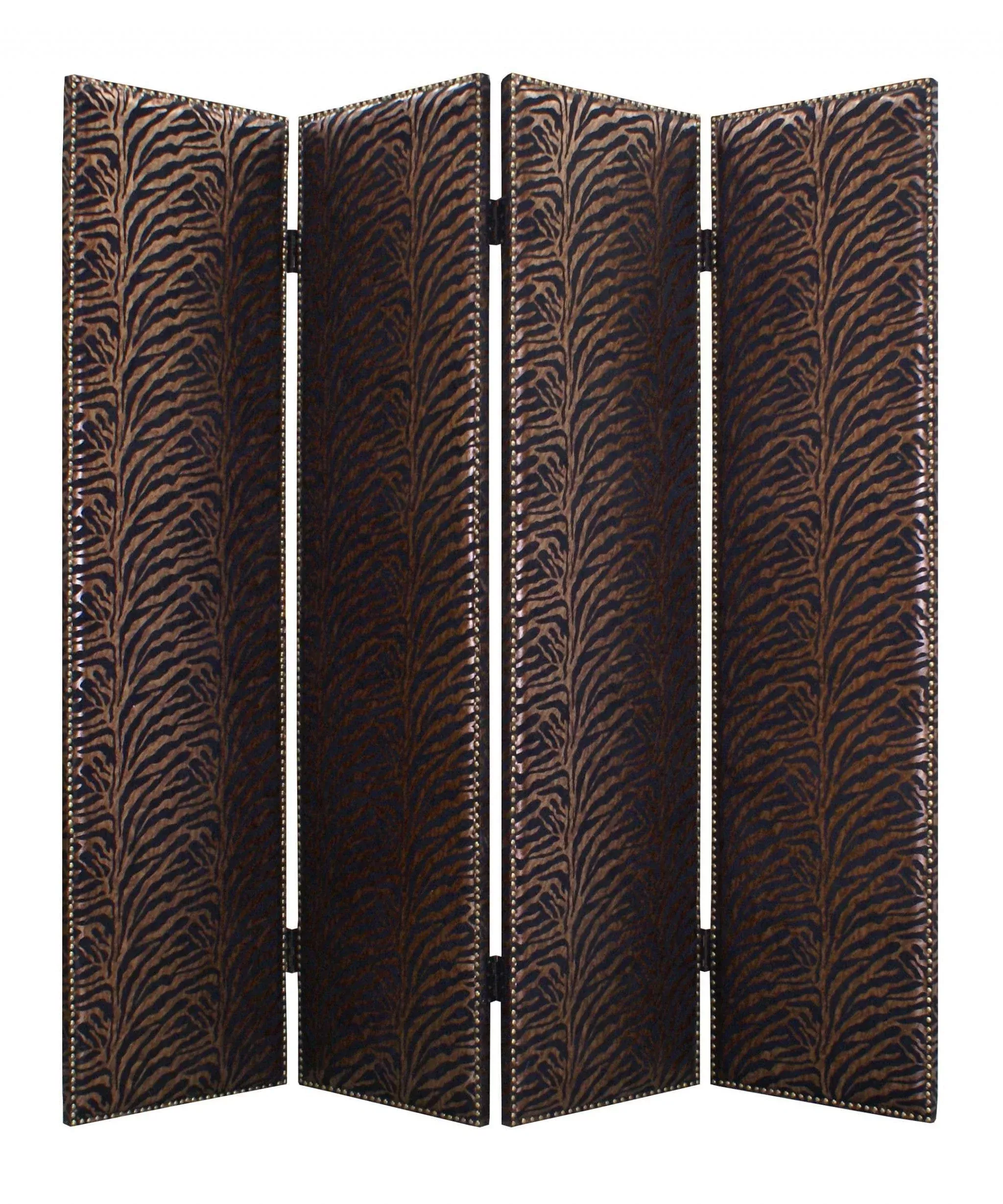 84 X 84 Bronze Wood & FabricScreen