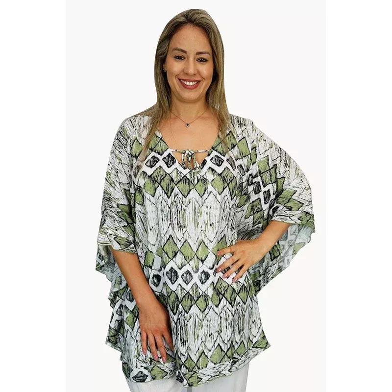 Abstract Diamond Jasmine Top