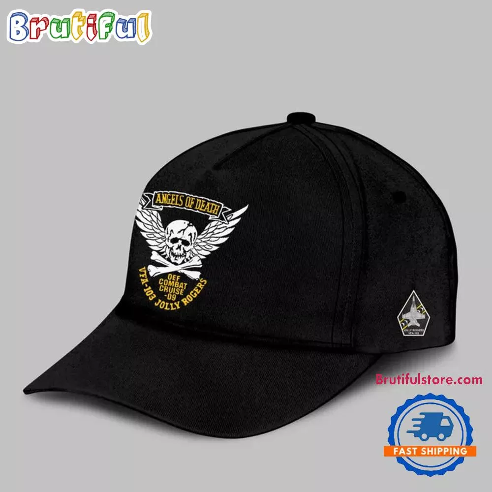 Angel Of Death Jolly Rogers Navy Midshipmen Black Cap