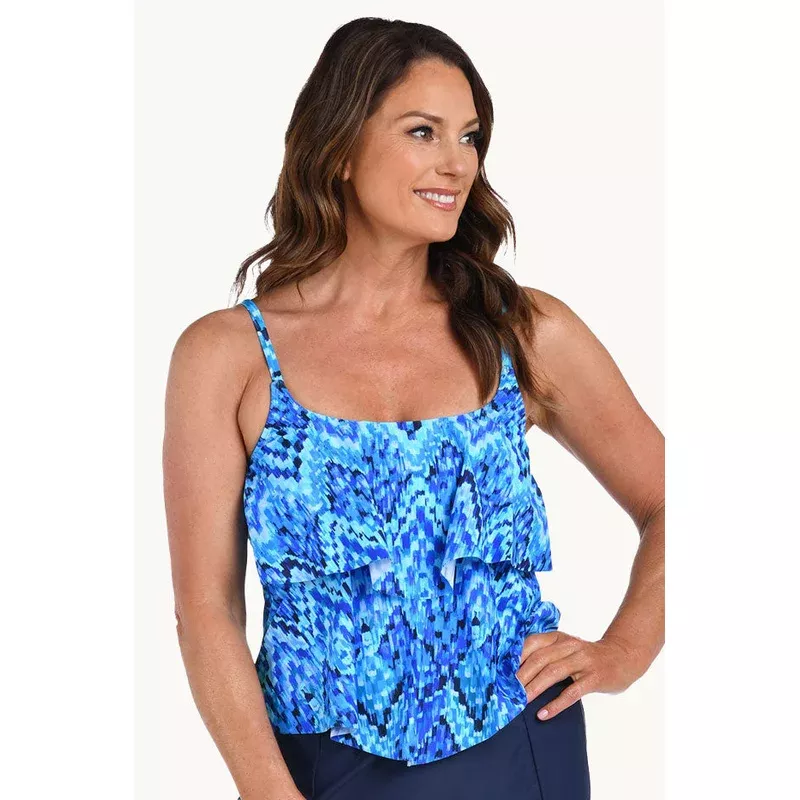 Artisan Ikat Tiered Tankini Separate