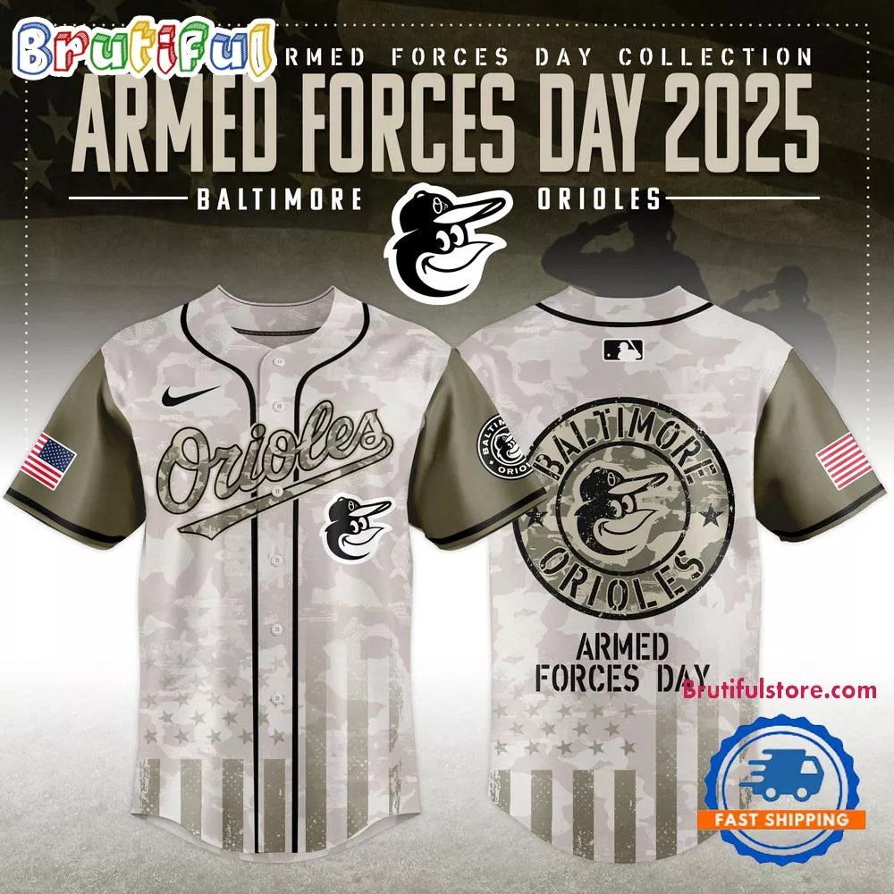 Baltimore Orioles Armed Forces Day 2025 Baseball Jersey