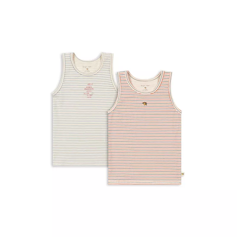 BASIC 2 PACK TANK TOPS – stripe bluie/stripe tricolore petit