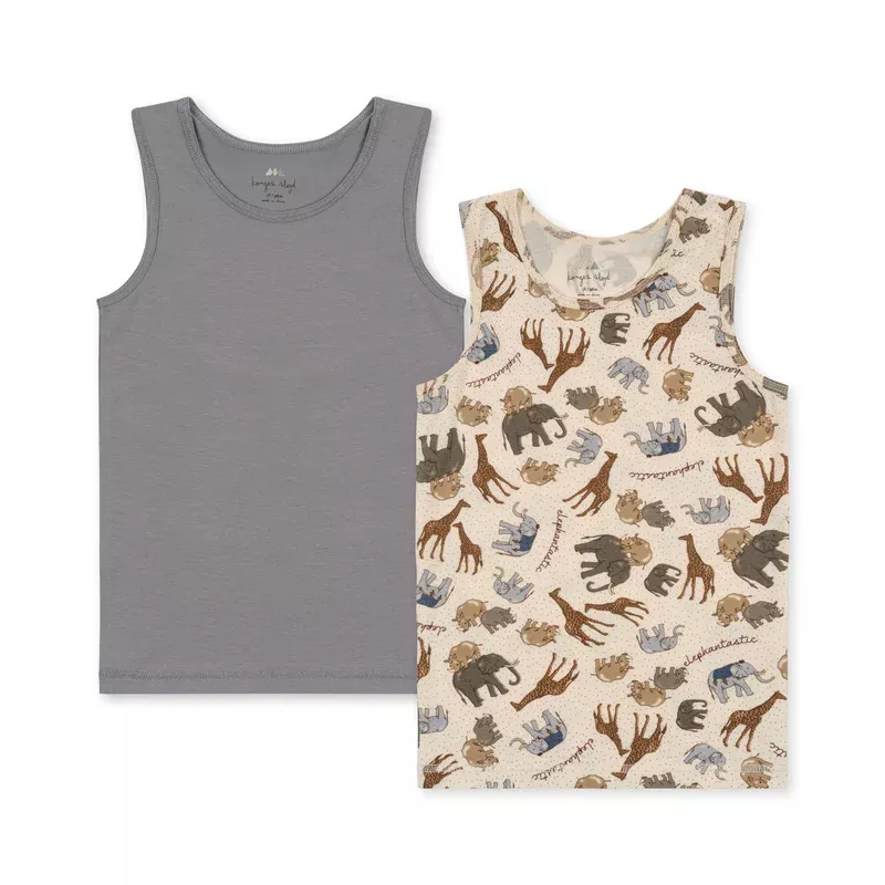 BASIC 2 PACK TANKTOP GOTS – elefantastic/sleet
